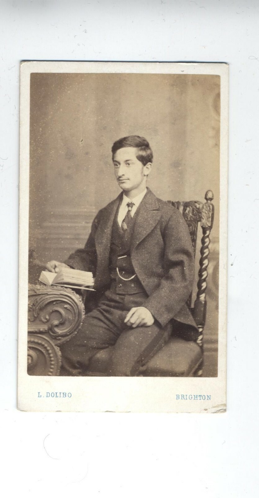 ASIAN BRITISH CDV 19TH CENTURY BRIGHTON ENGLAND RARE DOLIBO BRITONS EAST ASIAN 