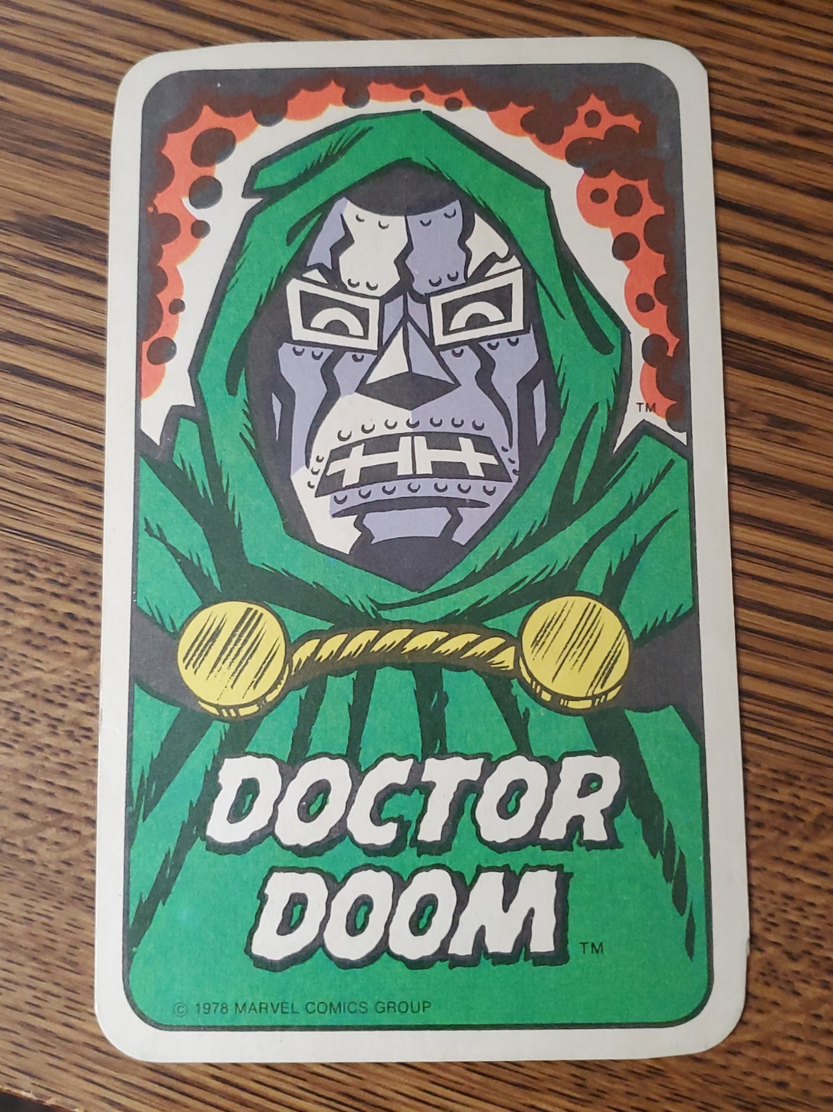 1978 Marvel Dr. Doctor Doom ROOKIE AVENGERS CARD GAME #2 1978 Marvel Dr. Doctor Doom ROOKIE AVENGERS CARD GAME #2