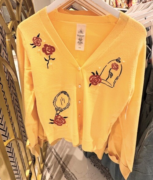 Disney Parks Belle Beauty And The Beast Cardigan Sweater L  1X 2X New HTF