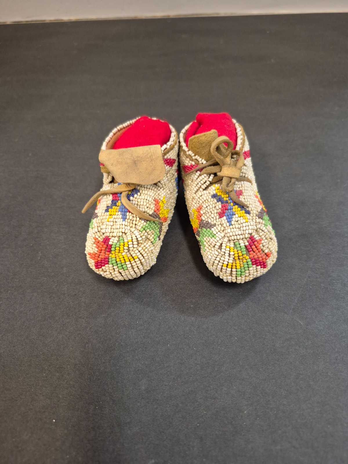 Antique Fully Beaded Native American Baby Moccasins Antique Fully Beaded Native American Baby Moccasins