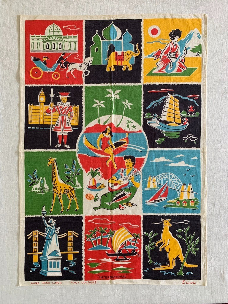 Vintage Tea Towel MCM  \