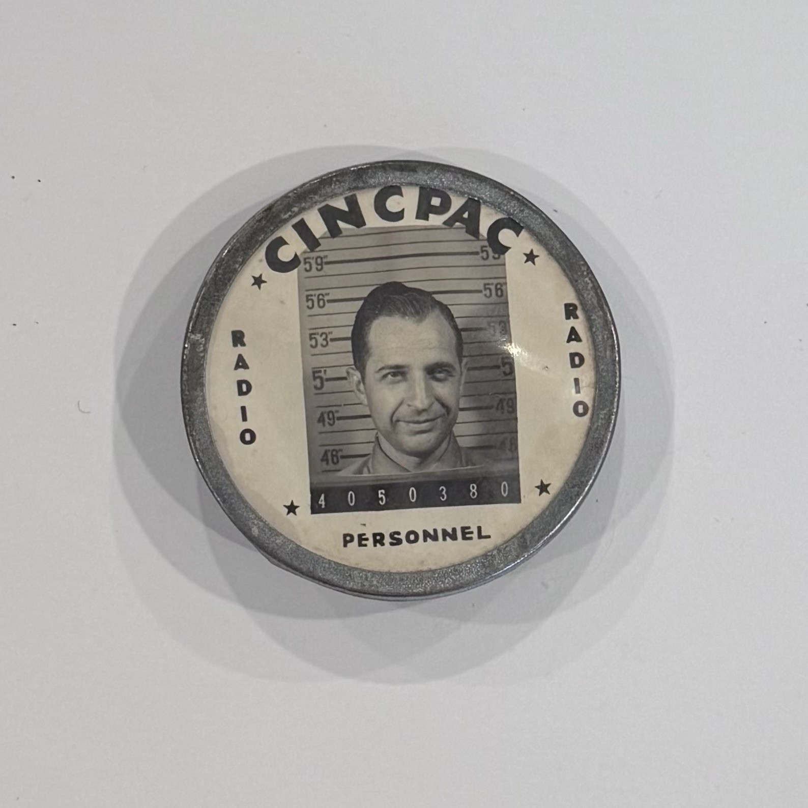 Vtg WWII Era CINCPAC Radio Employee Photo Badge - Radio, US Navy Pacific Fleet Vtg WWII Era CINCPAC Radio Employee Photo Badge - Radio, US Navy Pacific Fleet