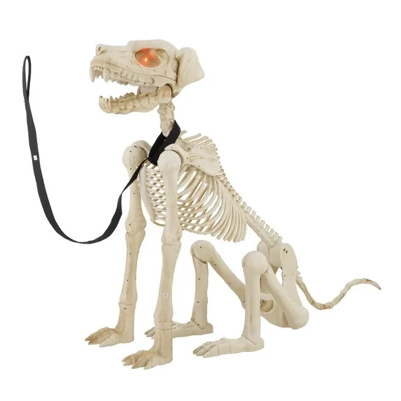 Way To Celebrate Animated Skeleton Dog Halloween Decoration, Beige, 60 in Way To Celebrate Animated Skeleton Dog Halloween Decoration, Beige, 60 in