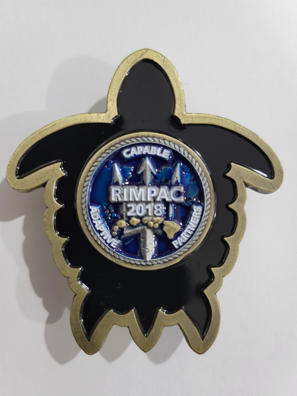 2018 RIMPAC Joint Base Pearl Harbor/Hickam HI Challenge Coin Honu 2018 RIMPAC Joint Base Pearl Harbor/Hickam HI Challenge Coin Honu