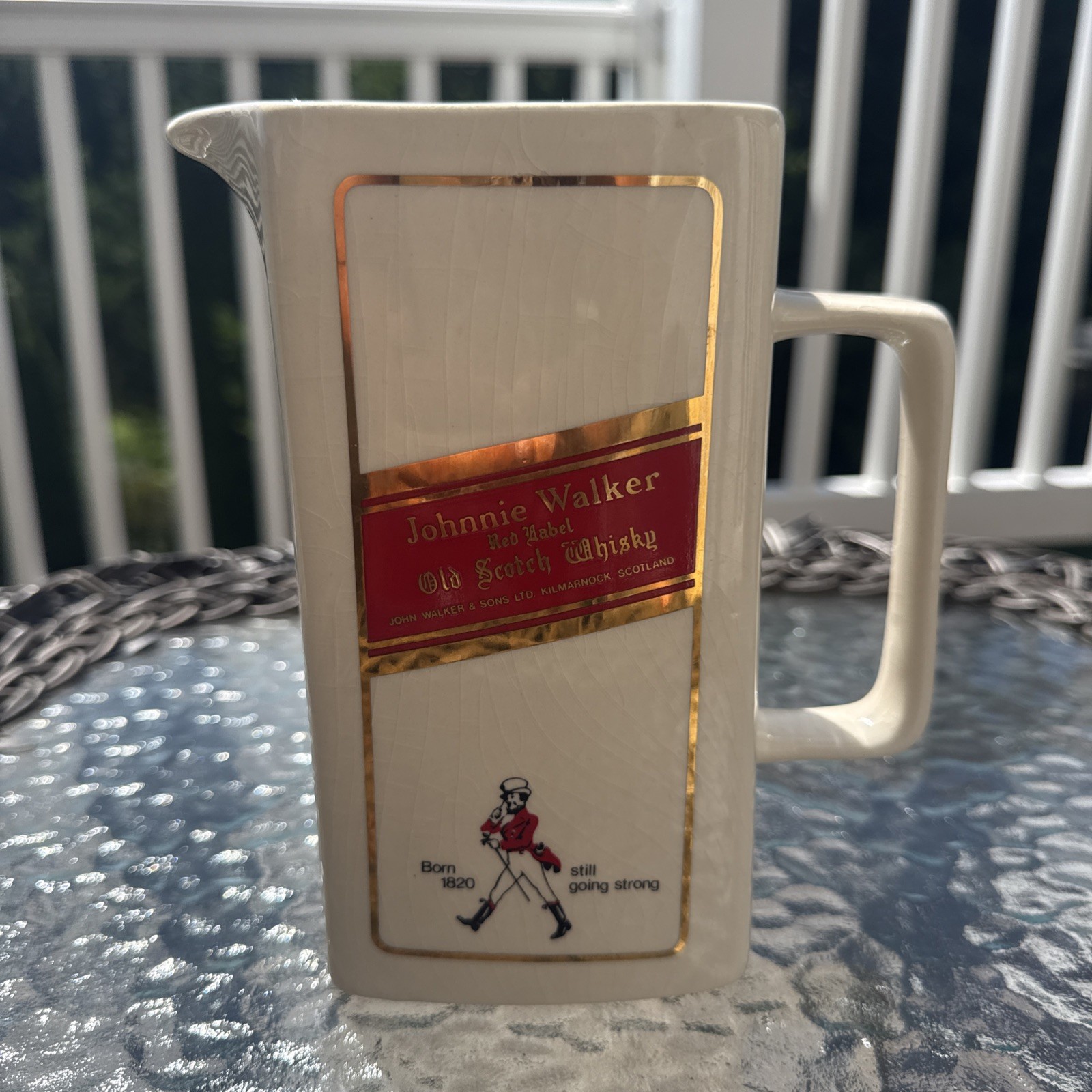 Vintage Johnnie Walker Red Label Old Scotch Whiskey Pitcher Made In Italy Unique Vintage Johnnie Walker Red Label Old Scotch Whiskey Pitcher Made In Italy Unique
