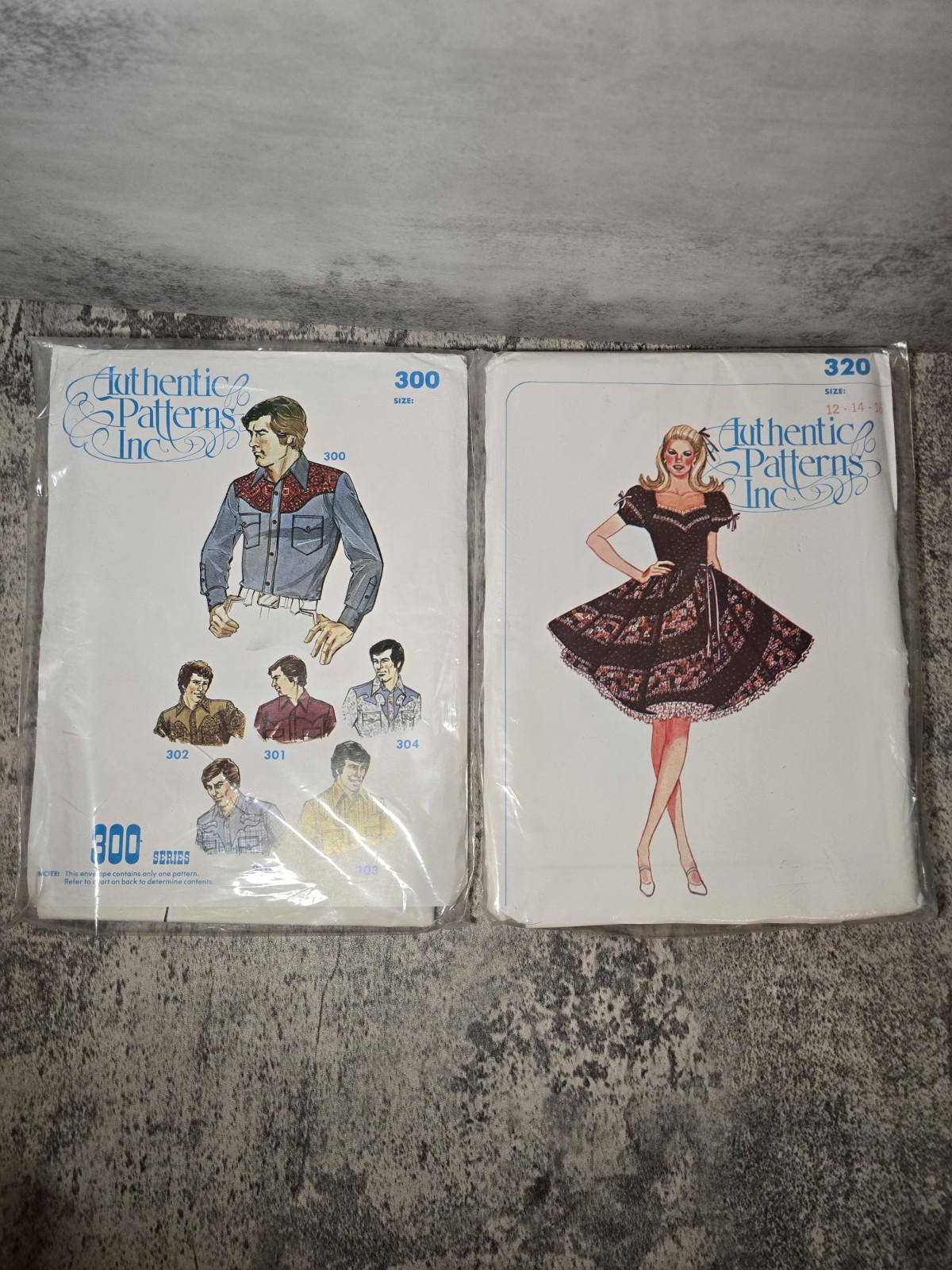 Authentic Patterns Inc Vintage Sewing Pattern # 320 Multi Sized 12, 14, 16 Uncut