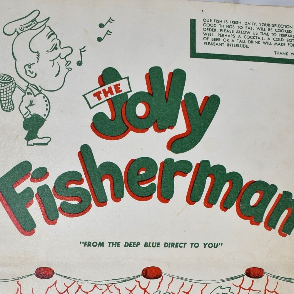 1960s The Jolly Fisherman Restaurant Menu Norwalk Connecticut Roslyn Long Island 1960s The Jolly Fisherman Restaurant Menu Norwalk Connecticut Roslyn Long Island