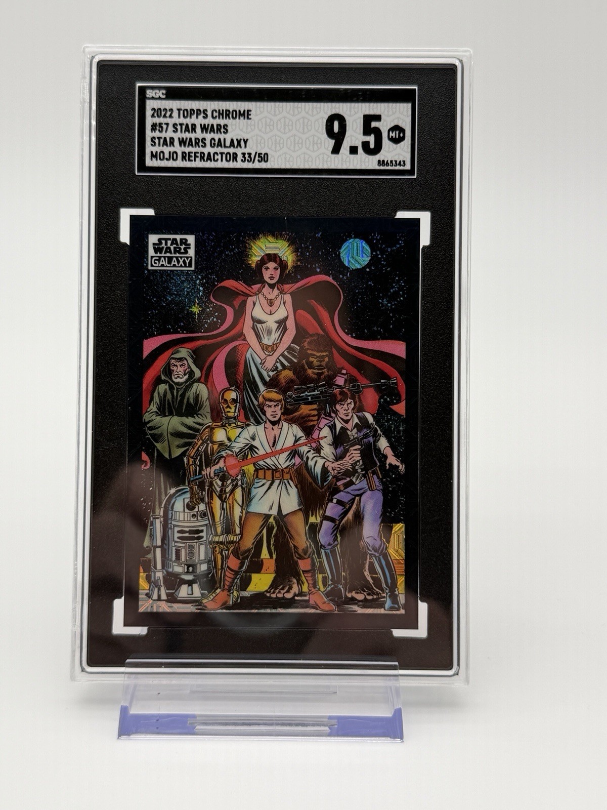 2022 Topps Star Wars Chrome Galaxy STAR WARS #57 MOJO REFRACTOR /50 SGC 9.5