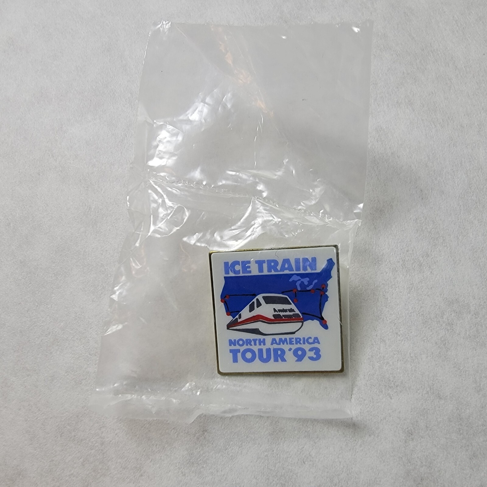 Amtrak Ice Train 1993 North America Tour Lapel Hat Pin Tie Tack Sealed Amtrak Ice Train 1993 North America Tour Lapel Hat Pin Tie Tack Sealed