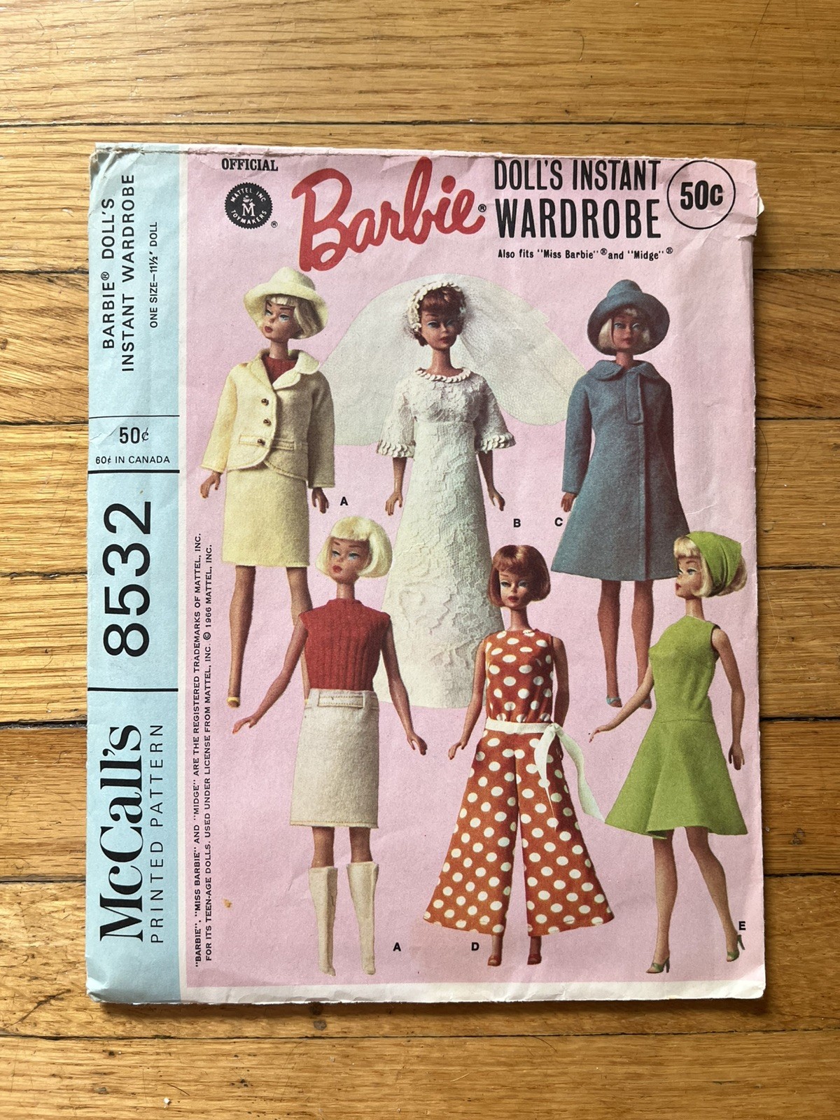 Vintage Barbie Doll Clothes Sewing Pattern - McCall’s 8532 Vintage Barbie Doll Clothes Sewing Pattern - McCall’s 8532