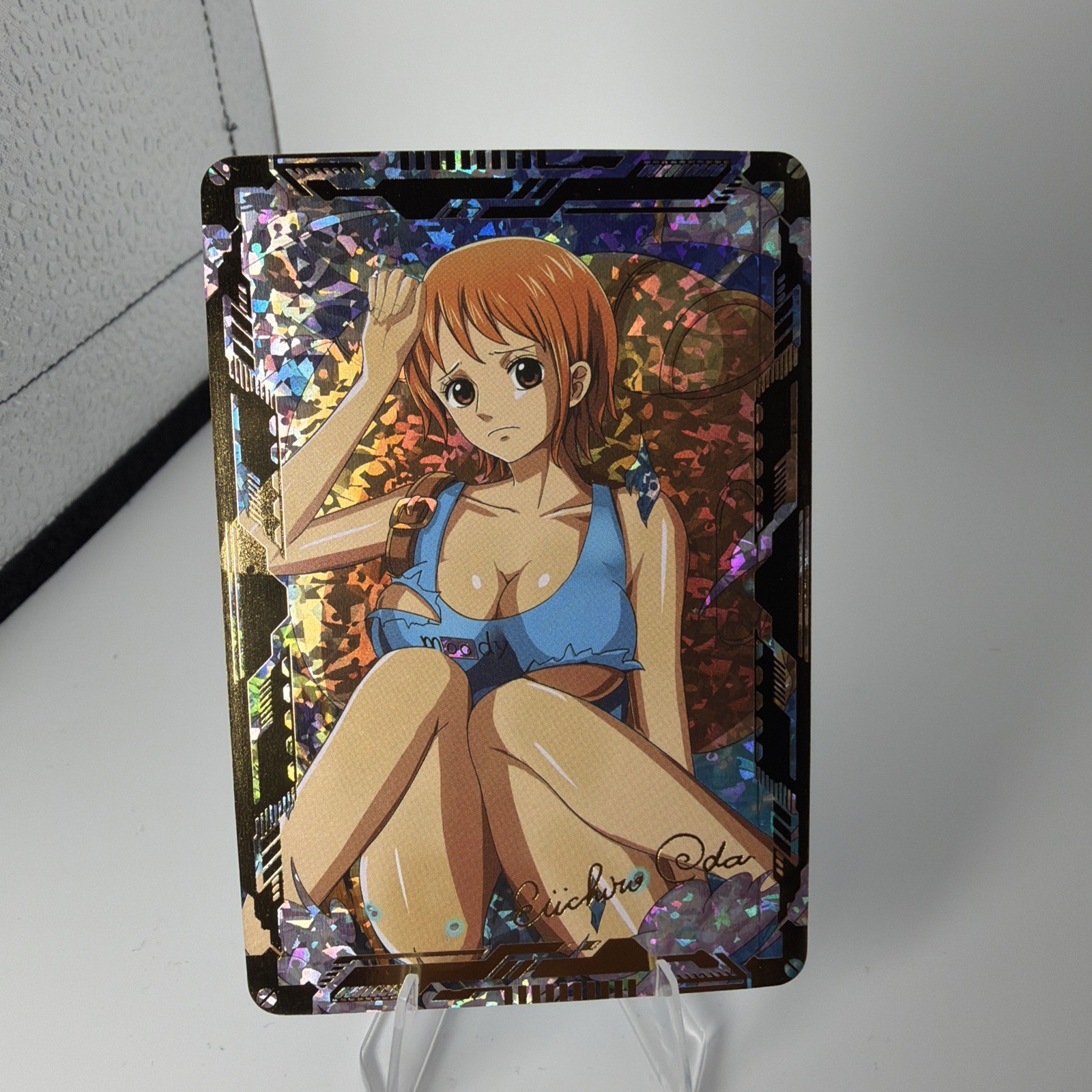 Nami Custom Fan Art Holographic Collectible Card – Anime Inspired – Unofficial Nami Custom Fan Art Holographic Collectible Card – Anime Inspired – Unofficial