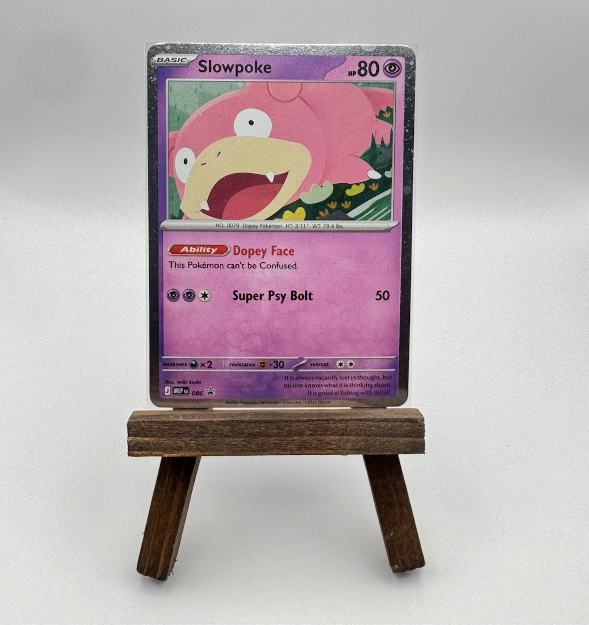 The Pokémon Company Slowpoke 086 Black Star Promo Cosmos Holo Pitch Black