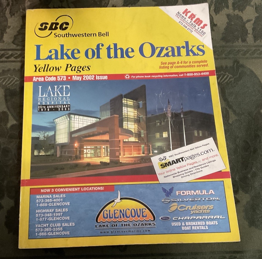 Lake Of The Ozarks Phone Book 2002 Southwestern Bell White Yellow Pages Lake Of The Ozarks Phone Book 2002 Southwestern Bell White Yellow Pages