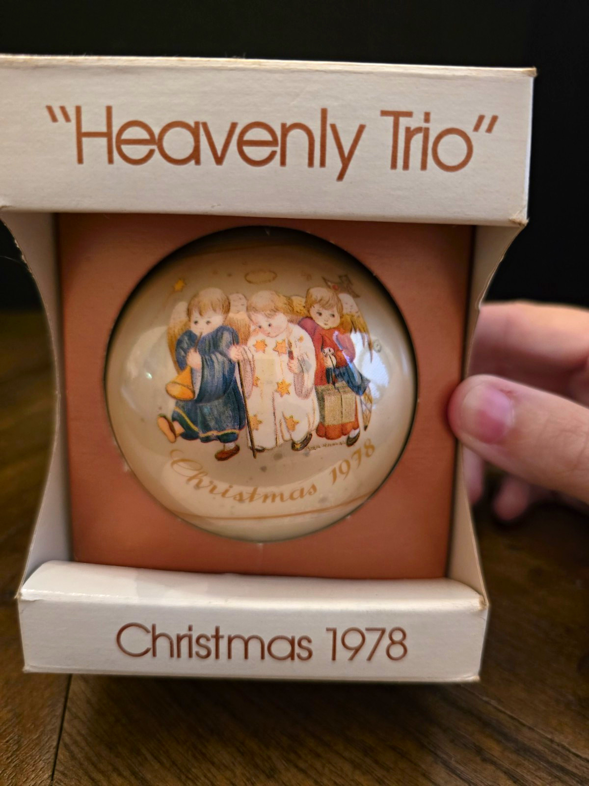 Schmid Limited Edition Angels Christmas Ball Ornament Round Multicolor 1978 Schmid Limited Edition Angels Christmas Ball Ornament Round Multicolor 1978