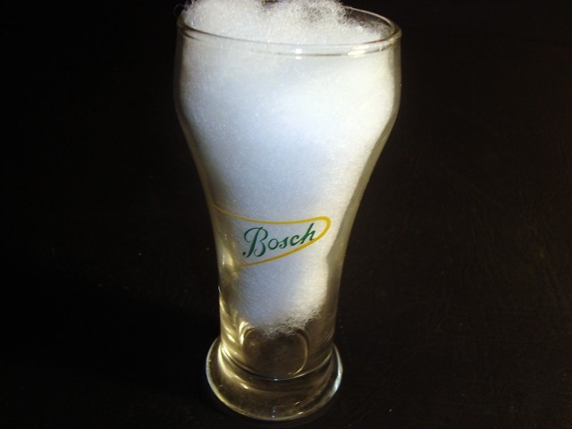 Circa 1960s Bosch Beer Enameled Sham Glass, Michigan Circa 1960s Bosch Beer Enameled Sham Glass, Michigan