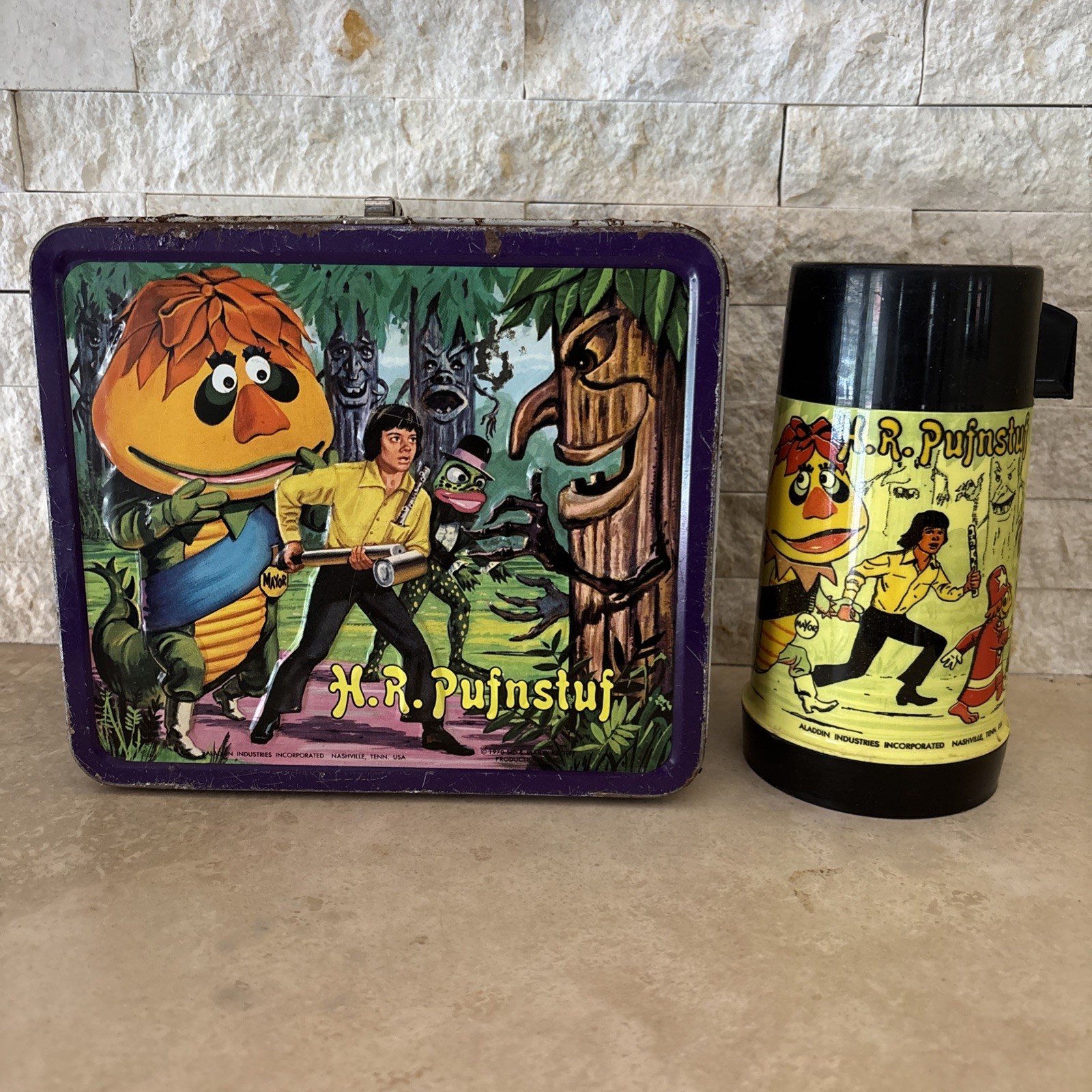 Vtg H.R. Pufnstuf Metal Lunchbox with Thermos 1970 Aladdin Industries RARE READ Vtg H.R. Pufnstuf Metal Lunchbox with Thermos 1970 Aladdin Industries RARE READ
