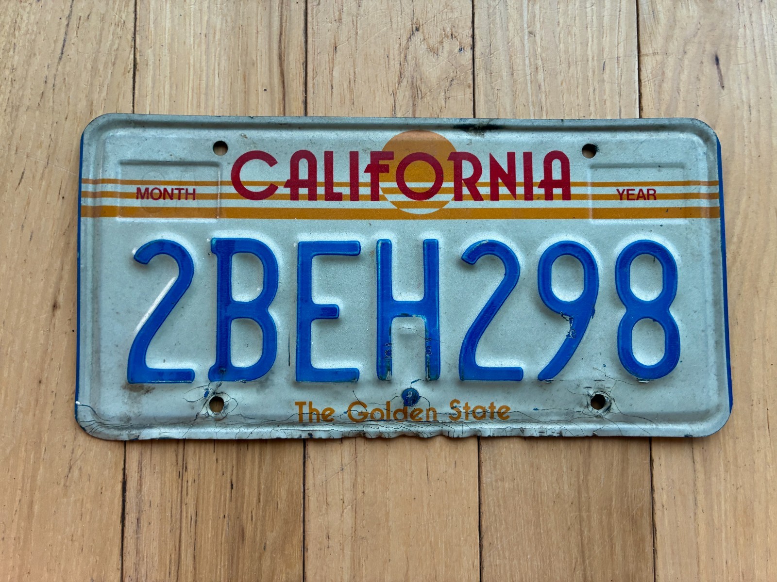 1983 to 1988 California License Plate