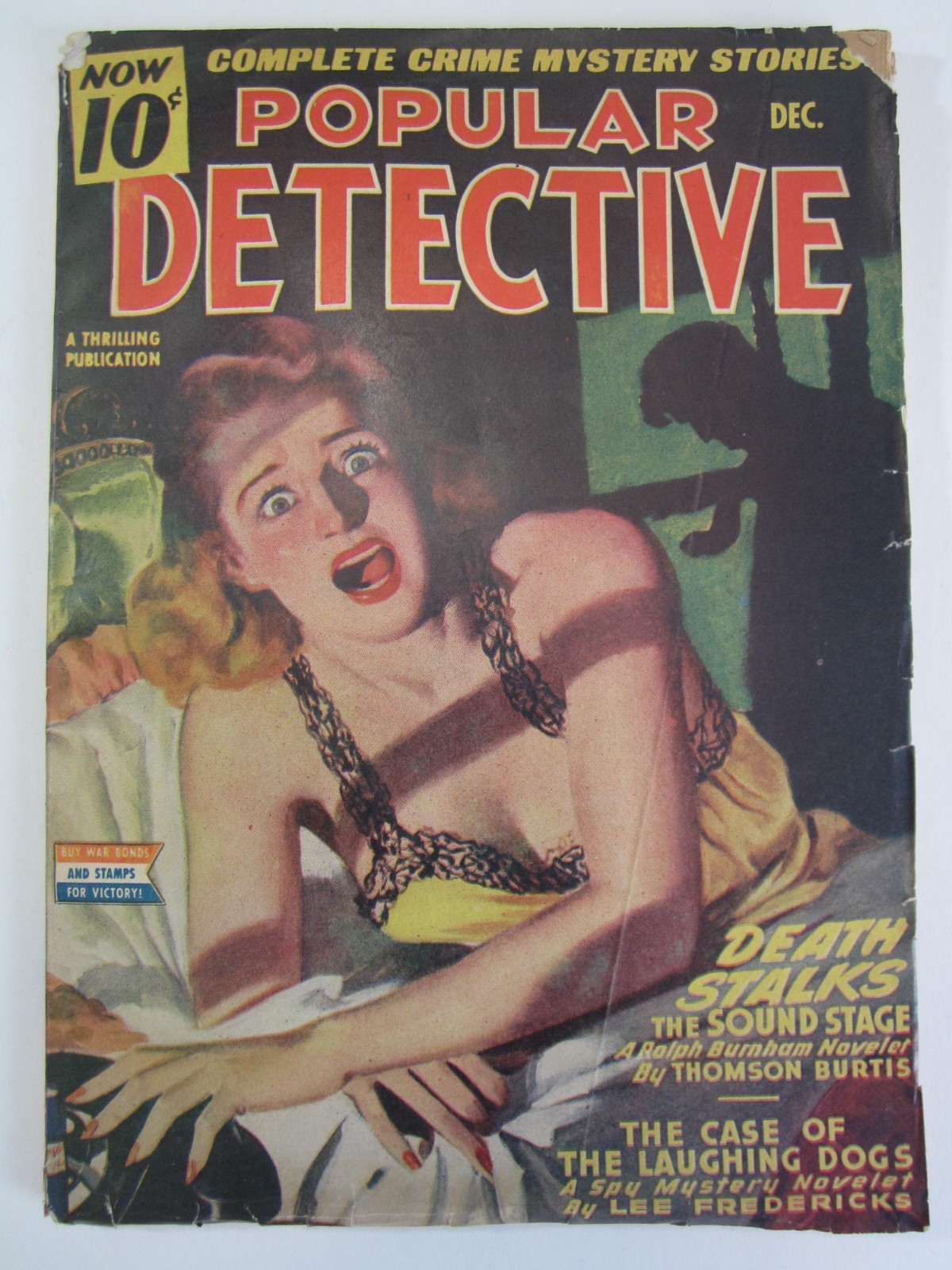 Popular Detective Pulp, Dec. 1944 VG+ (Thrilling) Belarski cover art Popular Detective Pulp, Dec. 1944 VG+ (Thrilling) Belarski cover art