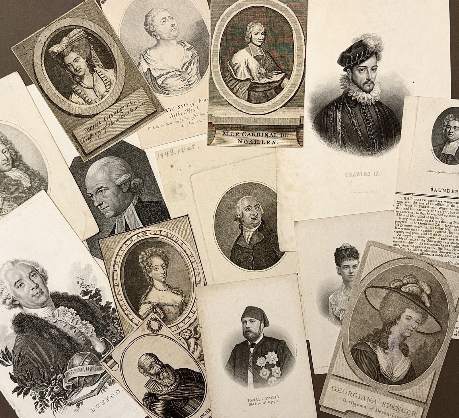 Lot of 18th/19th c Portrait Engravings Prints European Royalty Nobility Scholars