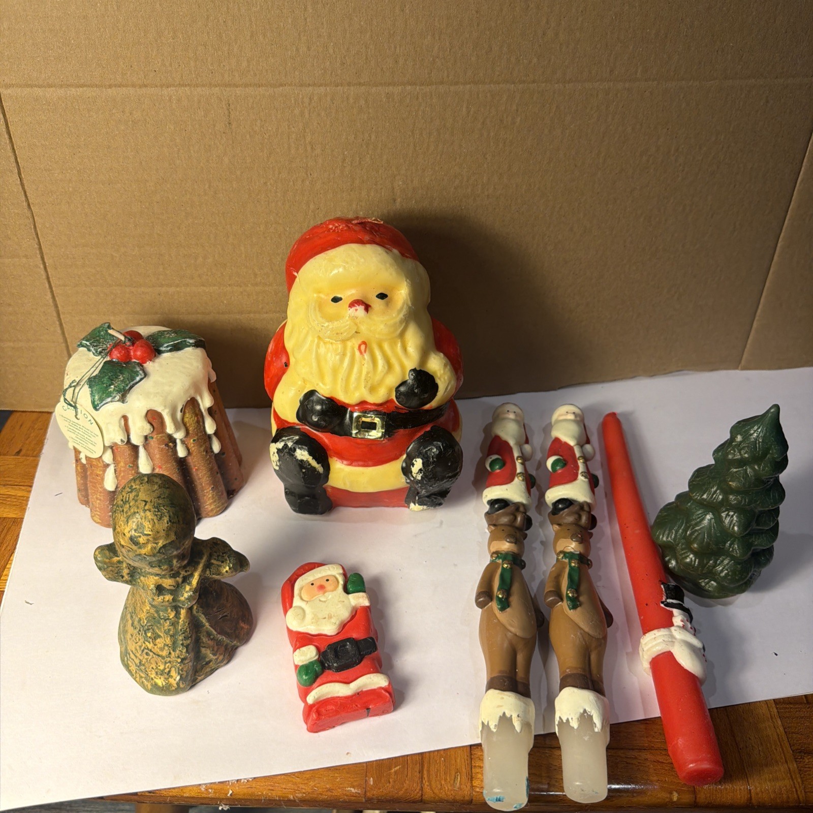 Vintage Christmas Candles Mixed Lot Of 8 Vintage Christmas Candles Mixed Lot Of 8