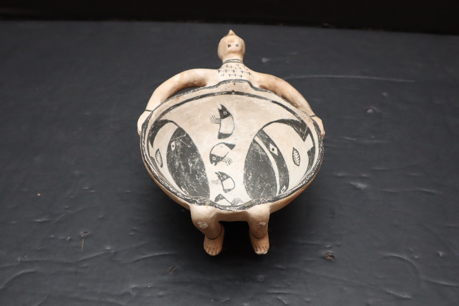 Michael Kanteena Effigy Human Figure Native American Pottery Laguna NM Hopi