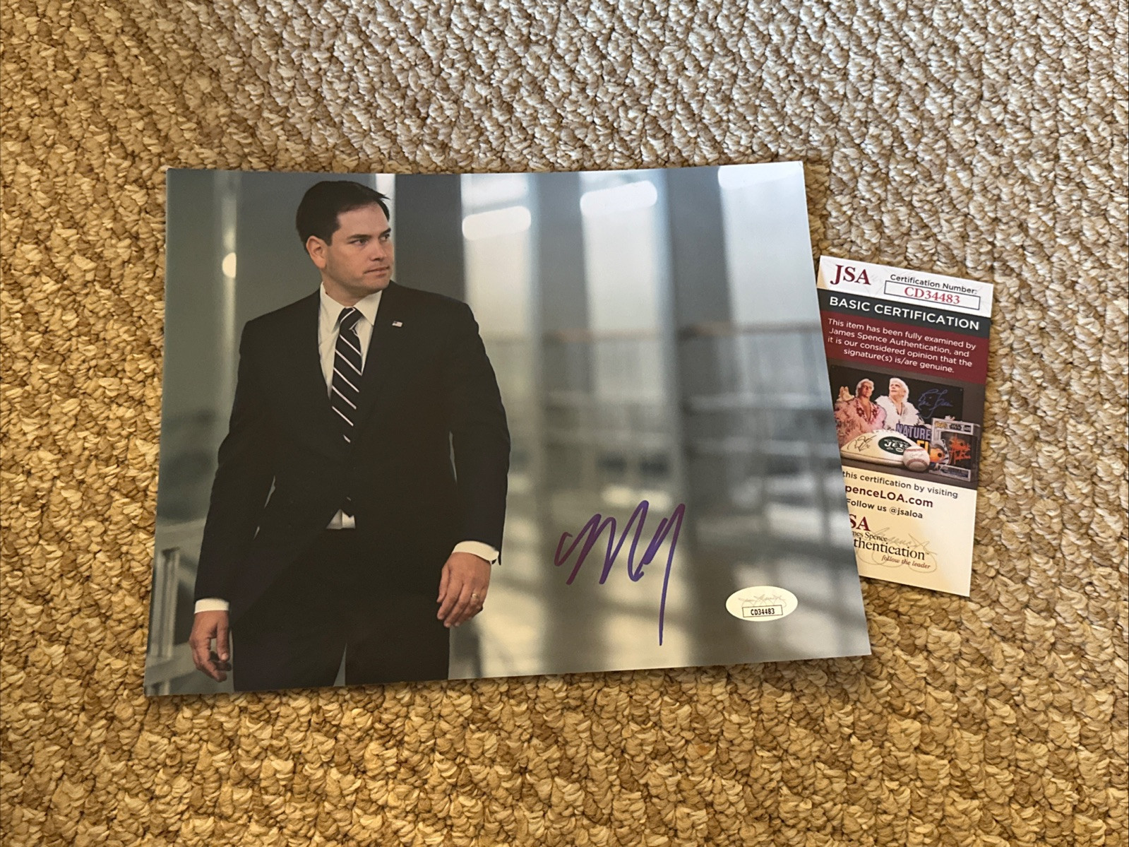 🇺🇸 MARCO RUBIO SIGNED 8X10 PHOTO JSA CERT SECRETARY OF STATE TRUMP 🇺🇸 🇺🇸 MARCO RUBIO SIGNED 8X10 PHOTO JSA CERT SECRETARY OF STATE TRUMP 🇺🇸