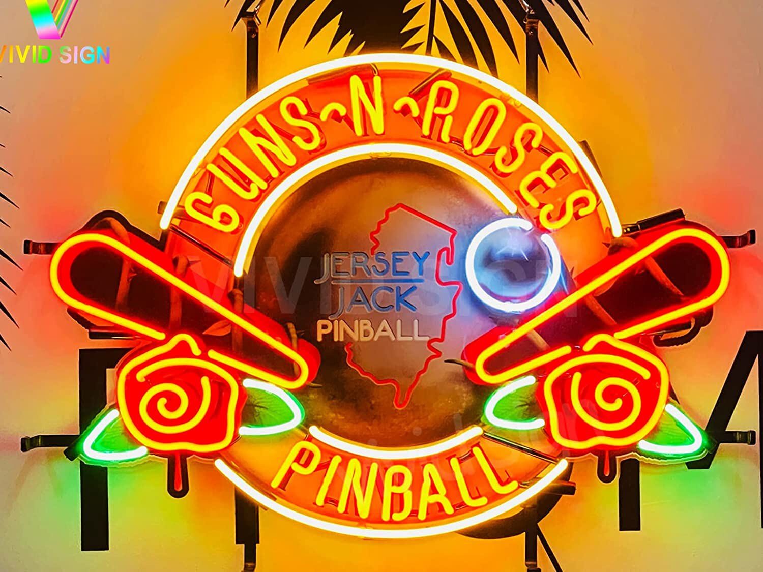 Pinball Jersey Jack Guns N Roses Light Lamp Neon Sign 24 Pinball Jersey Jack Guns N Roses Light Lamp Neon Sign 24