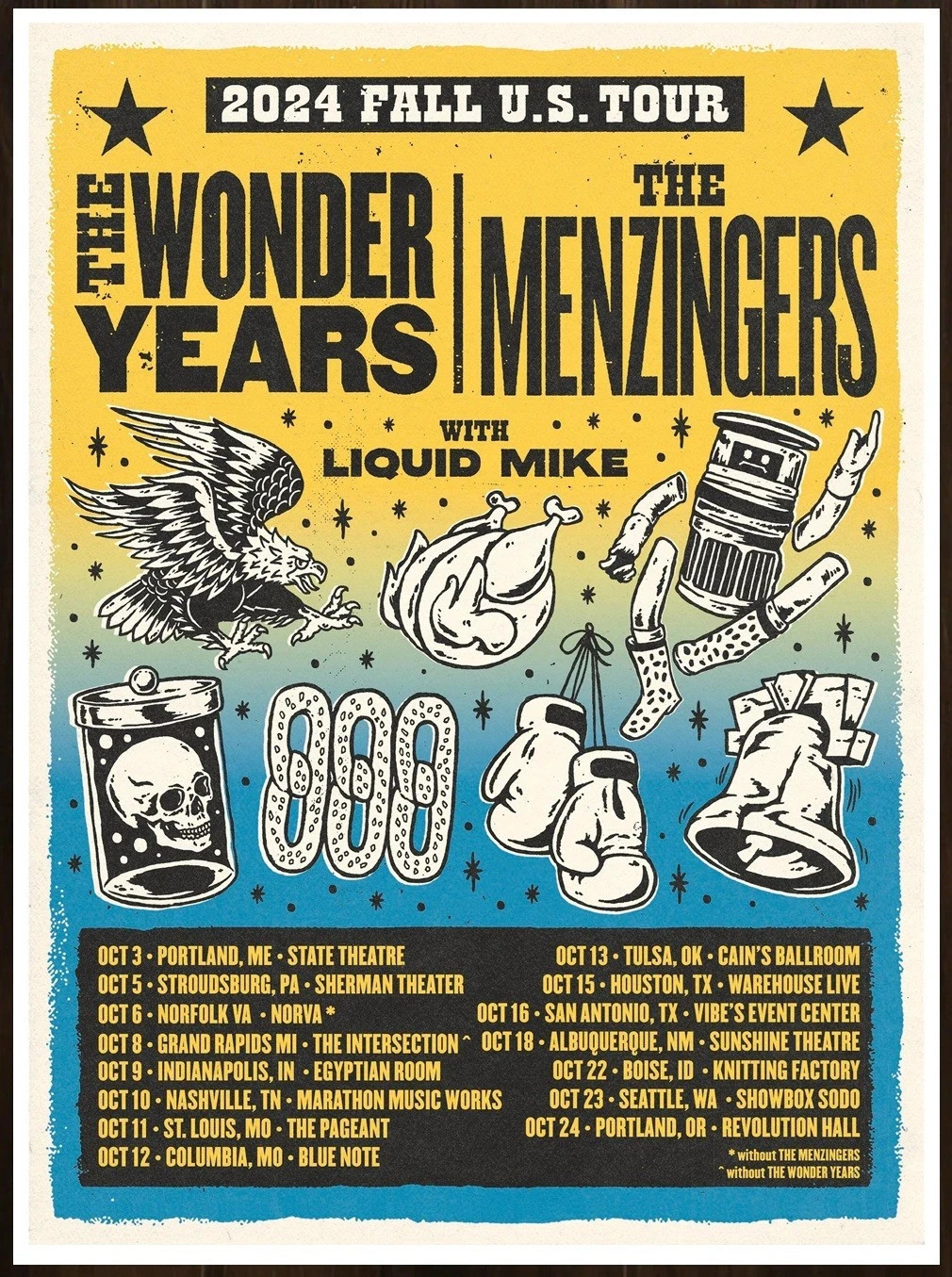 THE WONDER YEARS | THE MENZINGERS 2024 Tour POSTER | FRAME & SIZE OPTION