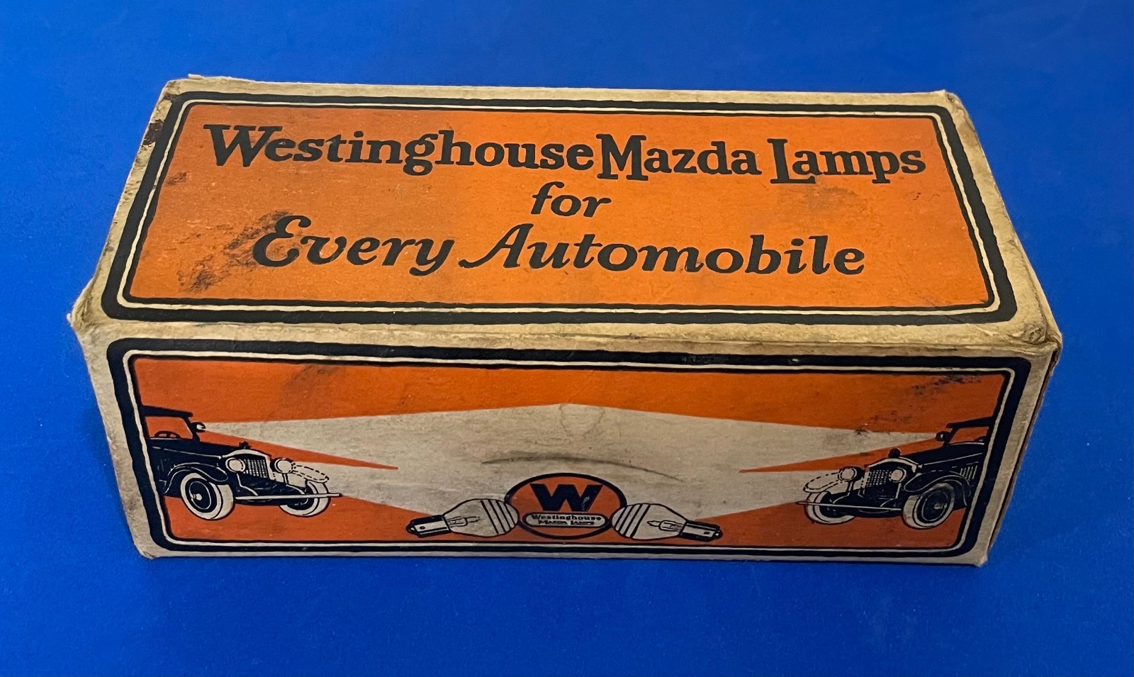 1920s Westinghouse Mazda Lamps Automobile Bulbs Empty Box Hot Rod Lithograph