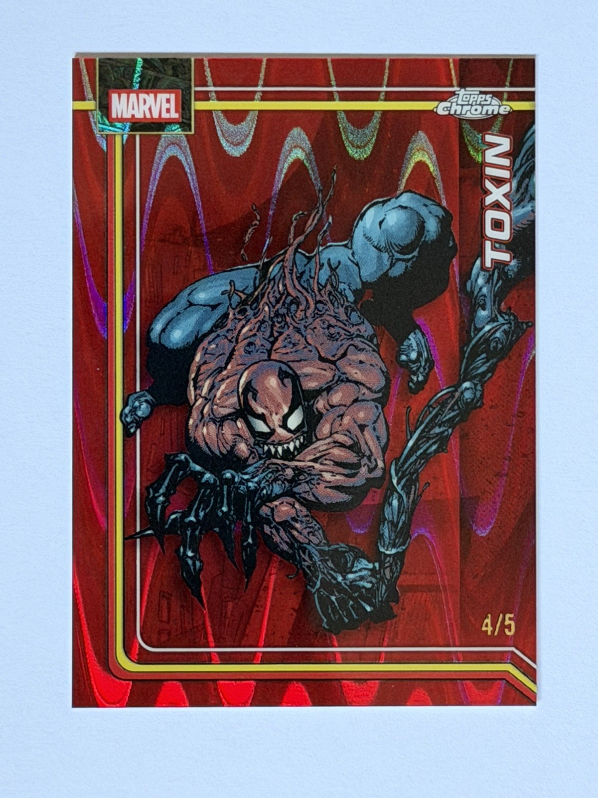 2026 Topps Chrome Marvel Comics #181 Toxin Red RayWave Refractor /5 2026 Topps Chrome Marvel Comics #181 Toxin Red RayWave Refractor /5