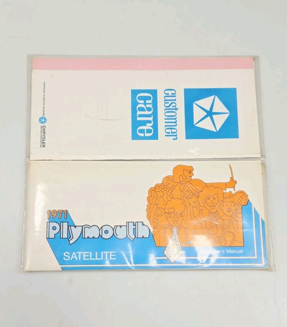 1971 Plymouth Satellite Original Owners Manual Envelope Flyers From Purchase 1971 Plymouth Satellite Original Owners Manual Envelope Flyers From Purchase