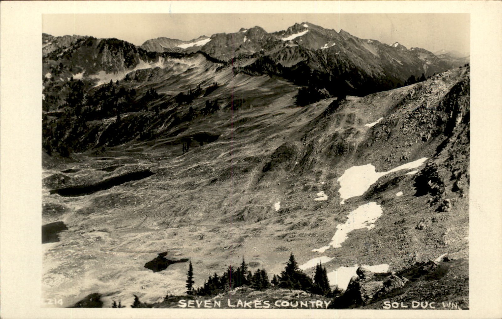 WA Seven Lakes Country Paul L. Miller c1920s-30s Real Photo Vintage Postcard WA Seven Lakes Country Paul L. Miller c1920s-30s Real Photo Vintage Postcard