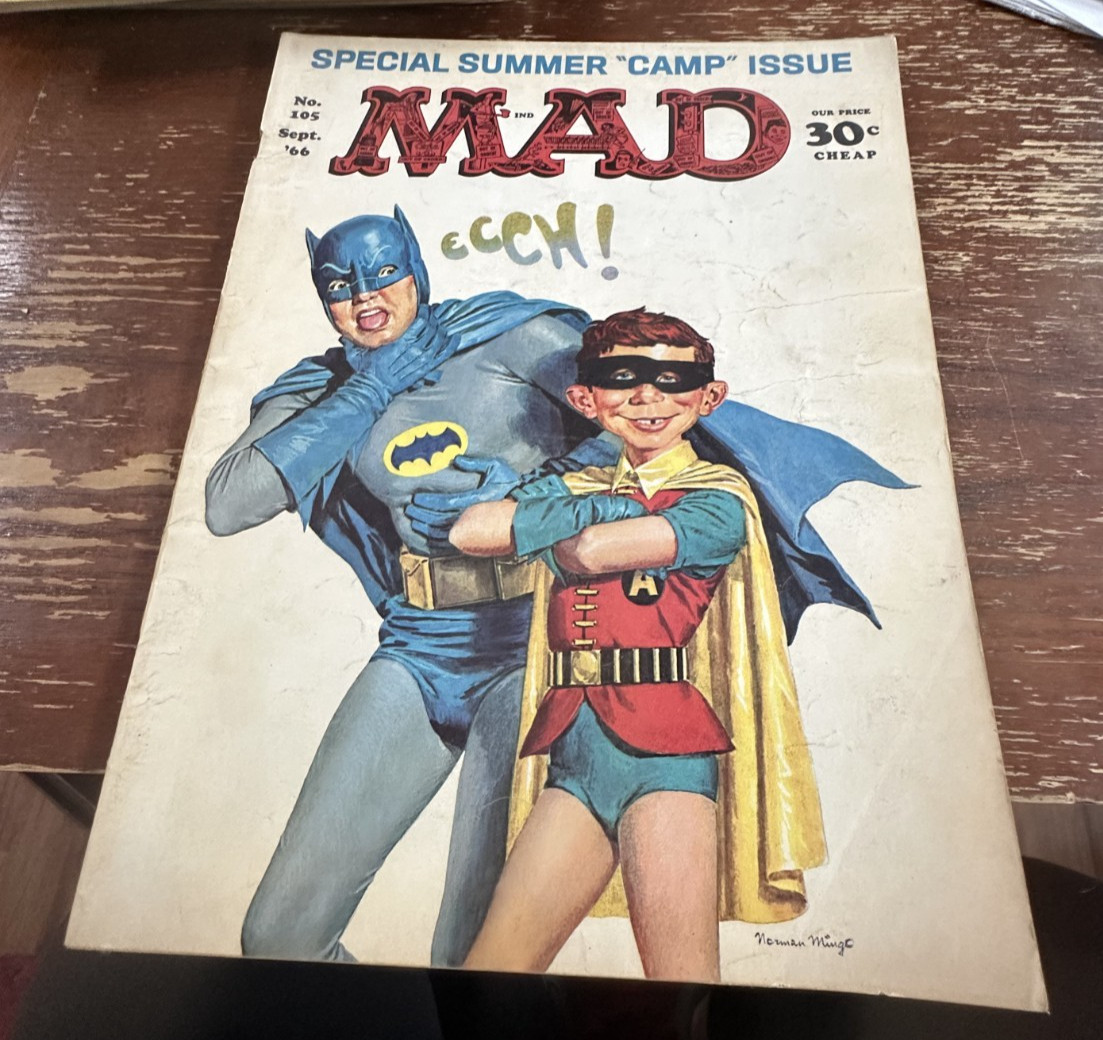 Mad Magazine 1966 Issue 105 Special Batman & Robin Cover RARE Mad Magazine 1966 Issue 105 Special Batman & Robin Cover RARE