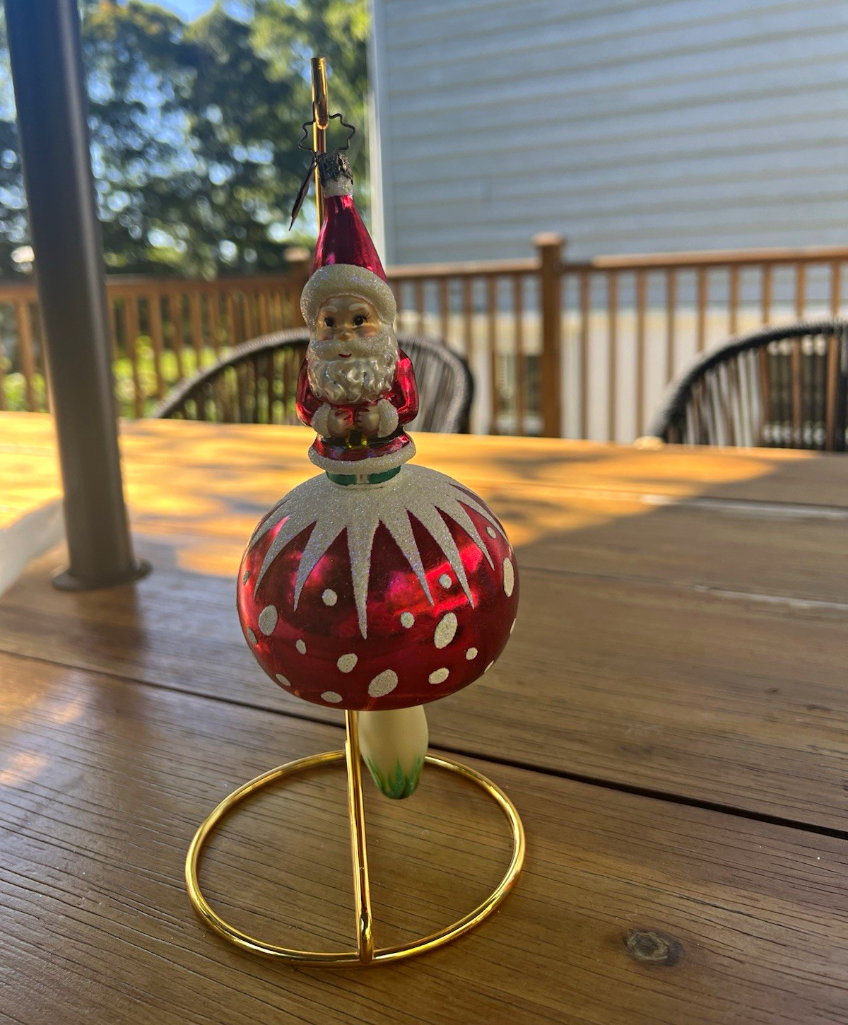 Christopher Radko limited Edition Santa's Shroom Retired Vintage Glass Christopher Radko limited Edition Santa's Shroom Retired Vintage Glass
