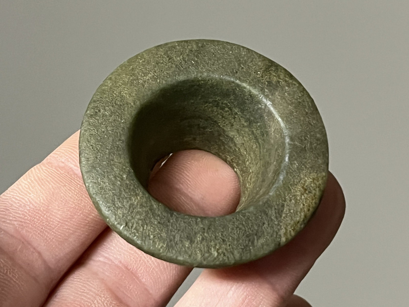 PHENOMENAL PRECOLUMBIAN JADE EAR SPOOL NATIVE CENTRAL AMERICAN T26 PHENOMENAL PRECOLUMBIAN JADE EAR SPOOL NATIVE CENTRAL AMERICAN T26