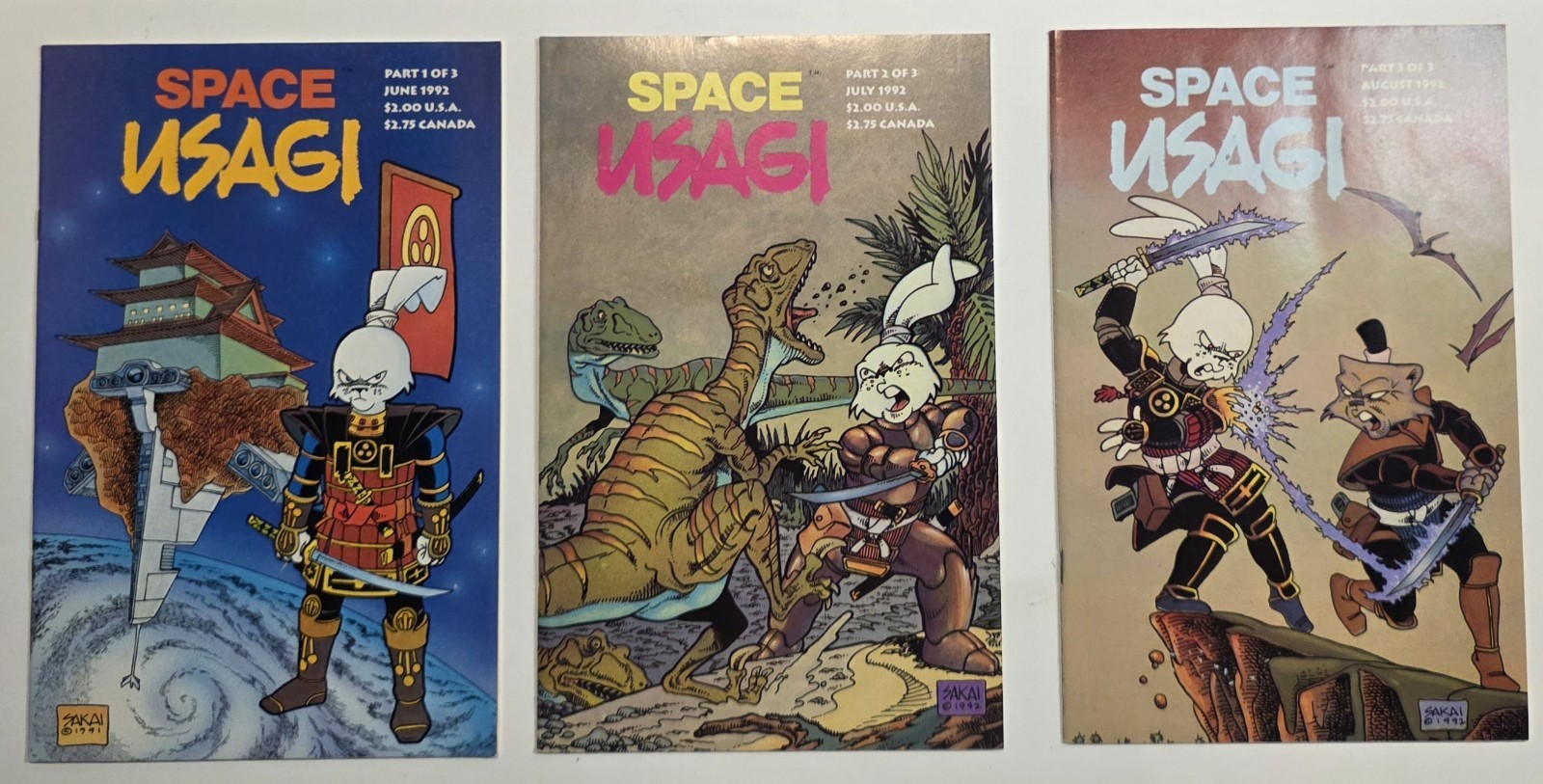 Space Usagi #1-3 1992 Mirage “Death And Honor” Complete Mini Series JL Space Usagi #1-3 1992 Mirage “Death And Honor” Complete Mini Series JL