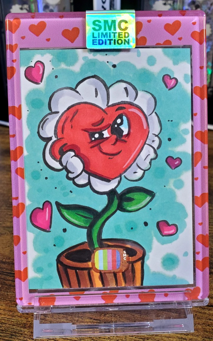SMC 1/1 Valentine's Day SKETCH Card by AARON LAURICH Saturday Morning Cards