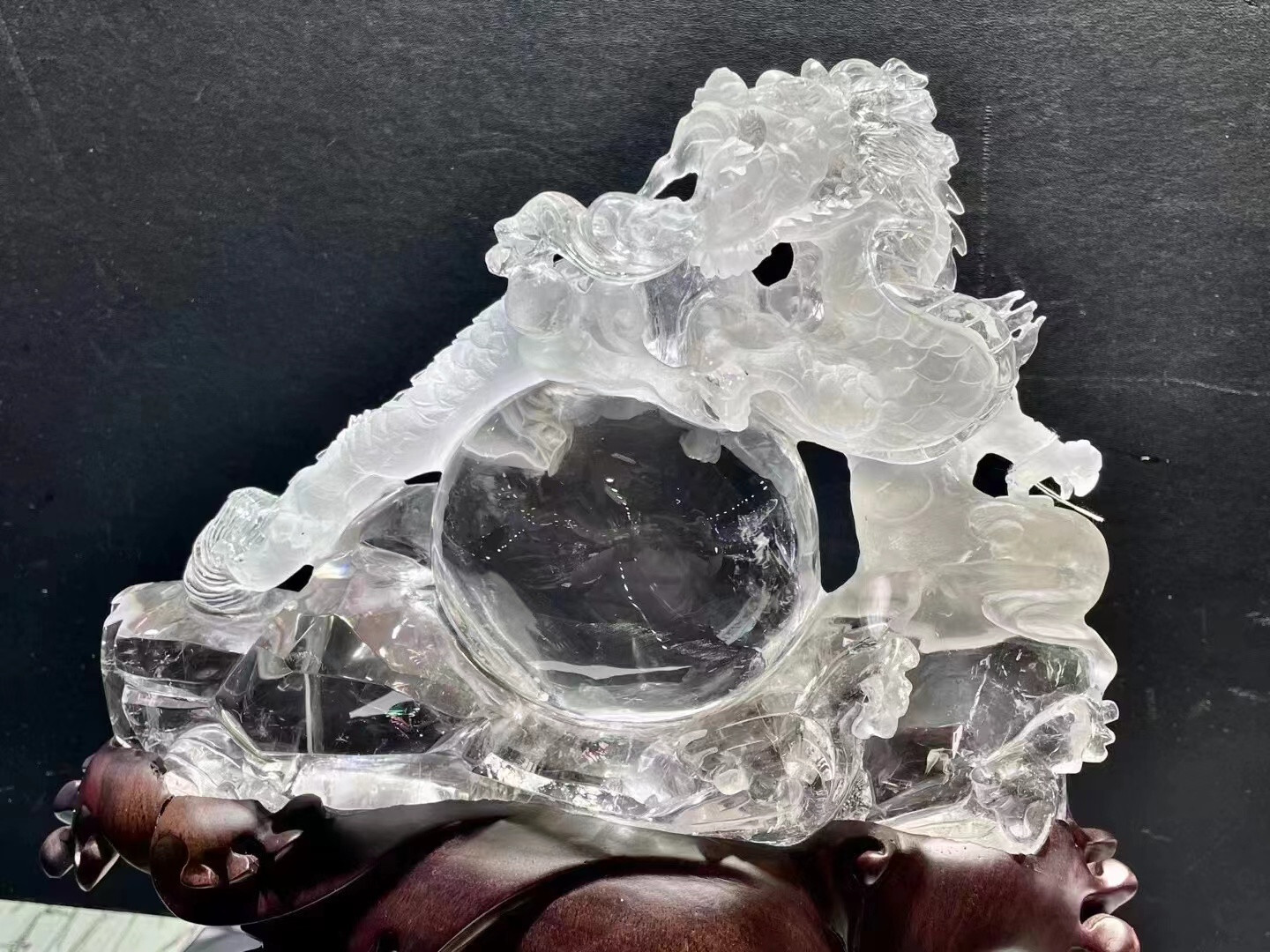13LB A+ Natural clear quartz Crystal Dragon Skull Reiki Heal Home Decor+ Stand 13LB A+ Natural clear quartz Crystal Dragon Skull Reiki Heal Home Decor+ Stand