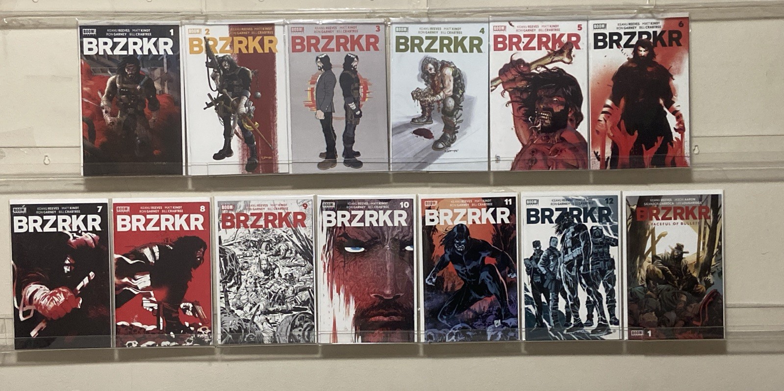 BRZRKR #1-12 (BOOM 2021) + One Shot Variant Cover Lot NM Keanu Reeves Complete BRZRKR #1-12 (BOOM 2021) + One Shot Variant Cover Lot NM Keanu Reeves Complete