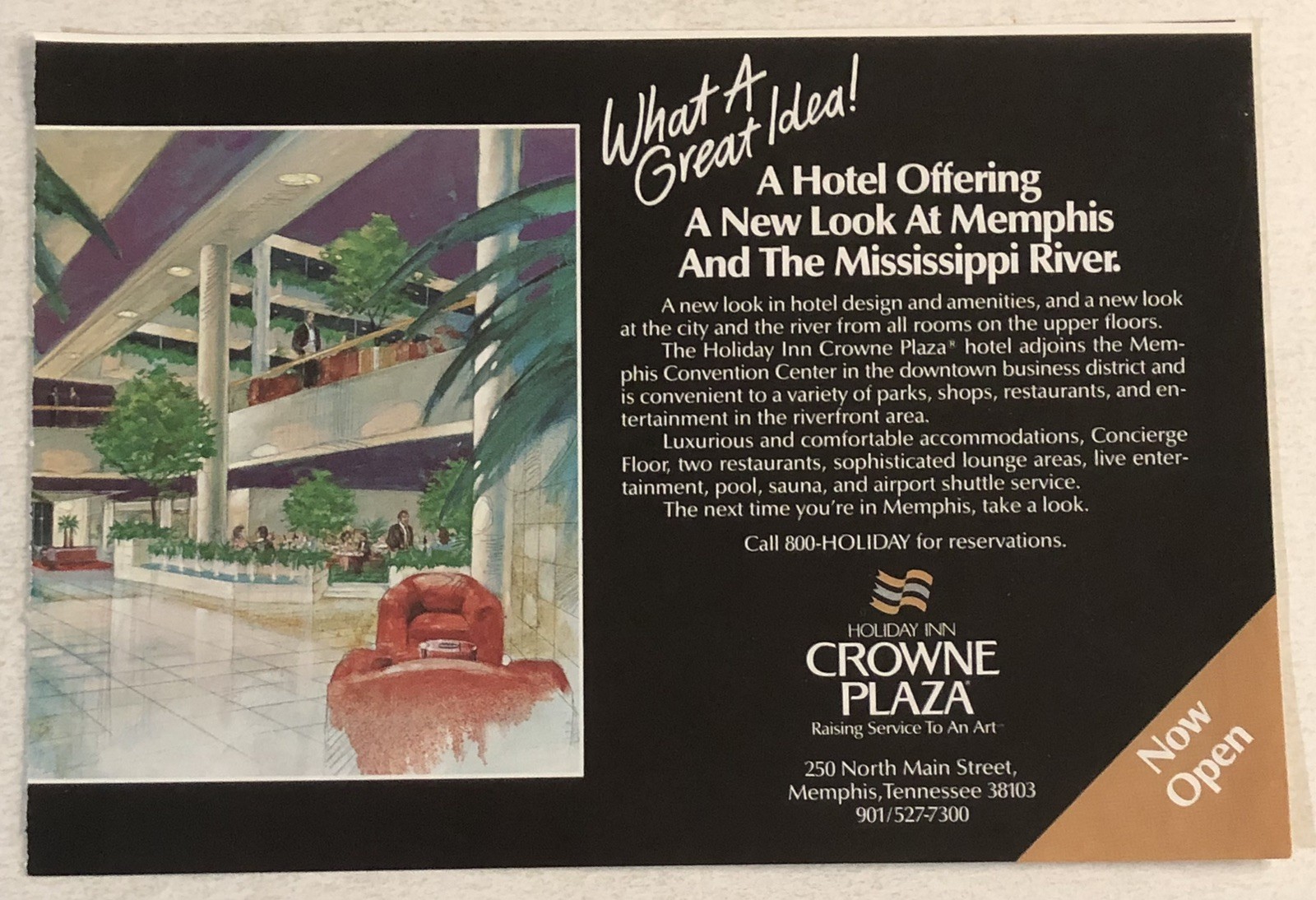 1985 Holiday Inn Crowne Plaza Vintage Print Ad Advertisement Memphis pa18 1985 Holiday Inn Crowne Plaza Vintage Print Ad Advertisement Memphis pa18