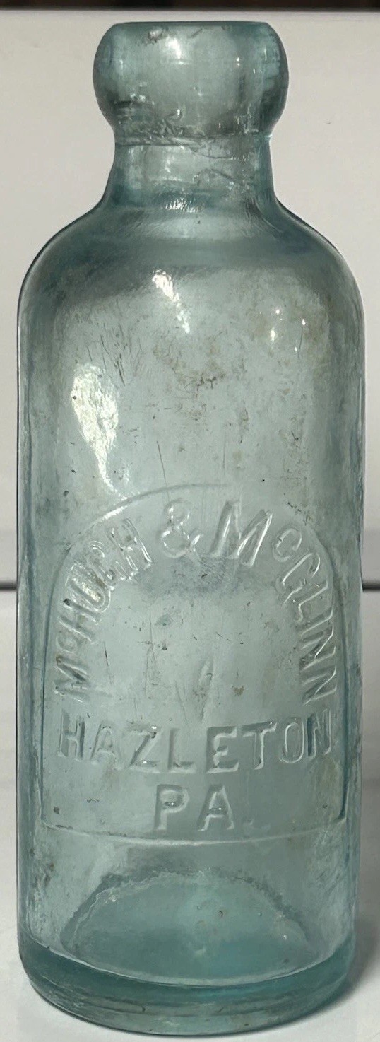 VERY RARE McHugh & McGlinn Tombstone Hutch Hutchinson Hazleton, PA Soda Bottle VERY RARE McHugh & McGlinn Tombstone Hutch Hutchinson Hazleton, PA Soda Bottle