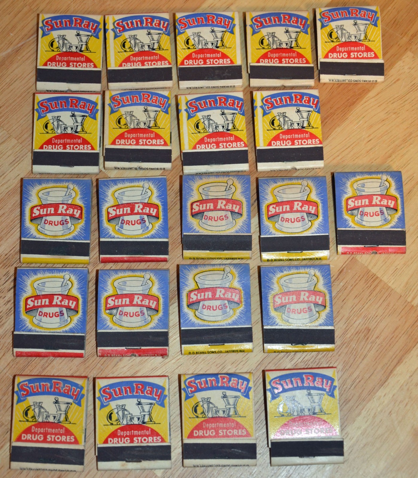 Lot of 22 Vintage Sun Ray Drugs Paper Matchbooks Drug Store Advertising Lot of 22 Vintage Sun Ray Drugs Paper Matchbooks Drug Store Advertising