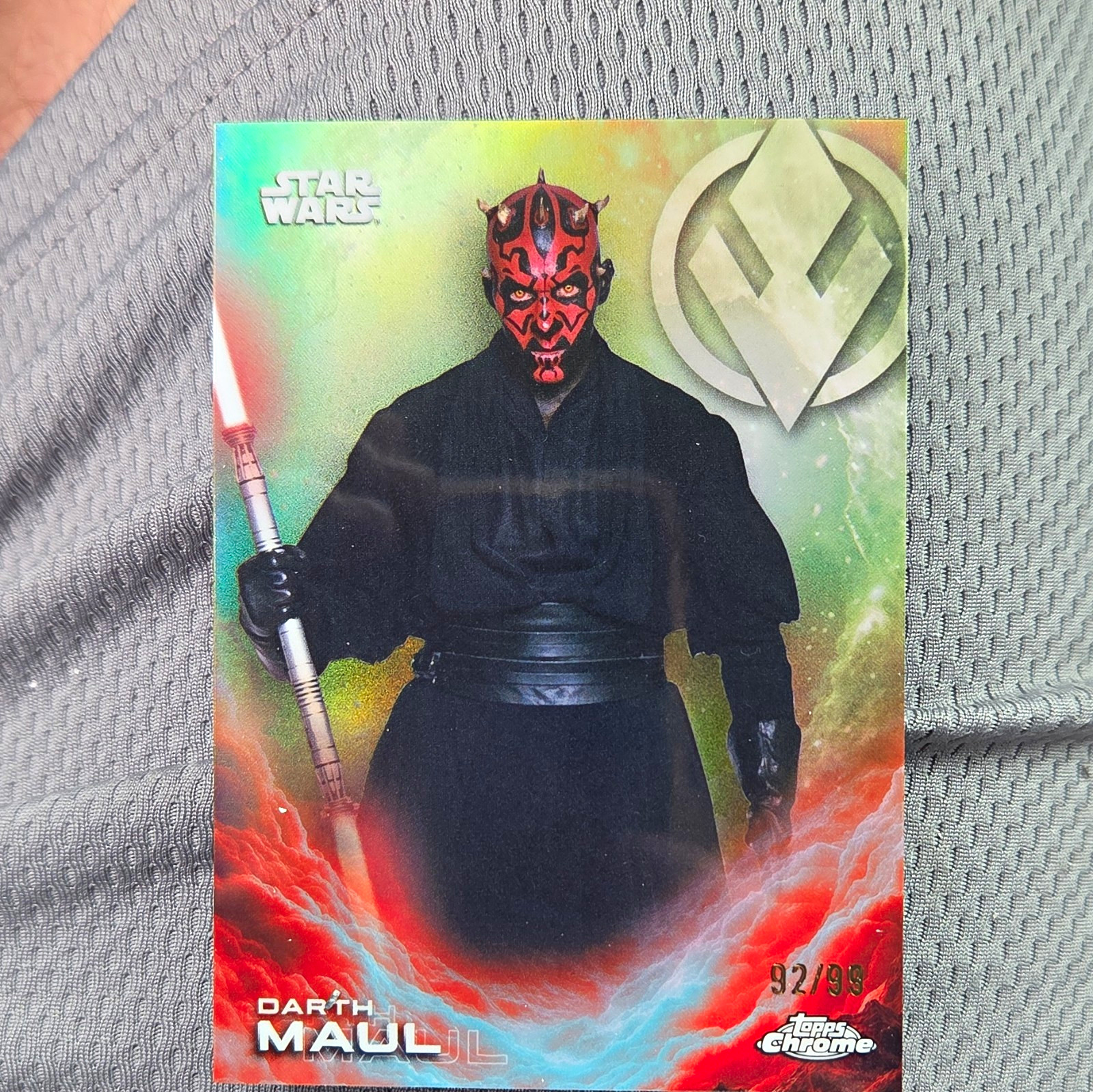 Topps 2019 Topps Chrome Star Wars Darth Maul CE-13 Parallel # 92/99 Card Topps 2019 Topps Chrome Star Wars Darth Maul CE-13 Parallel # 92/99 Card