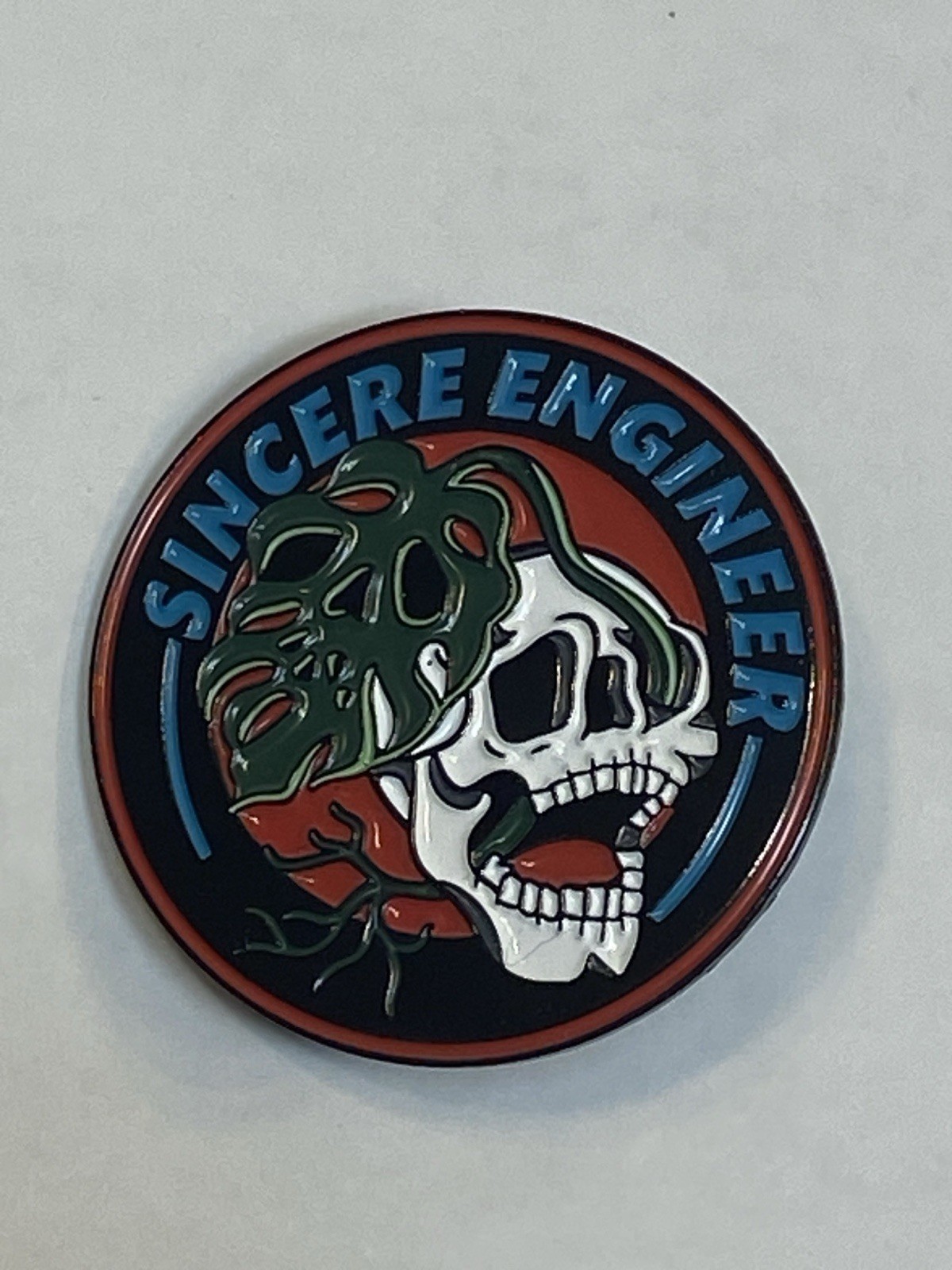 Sincere Engineer Concert 2024-25 Pin Metal Button Round Pinback Skull Brains New