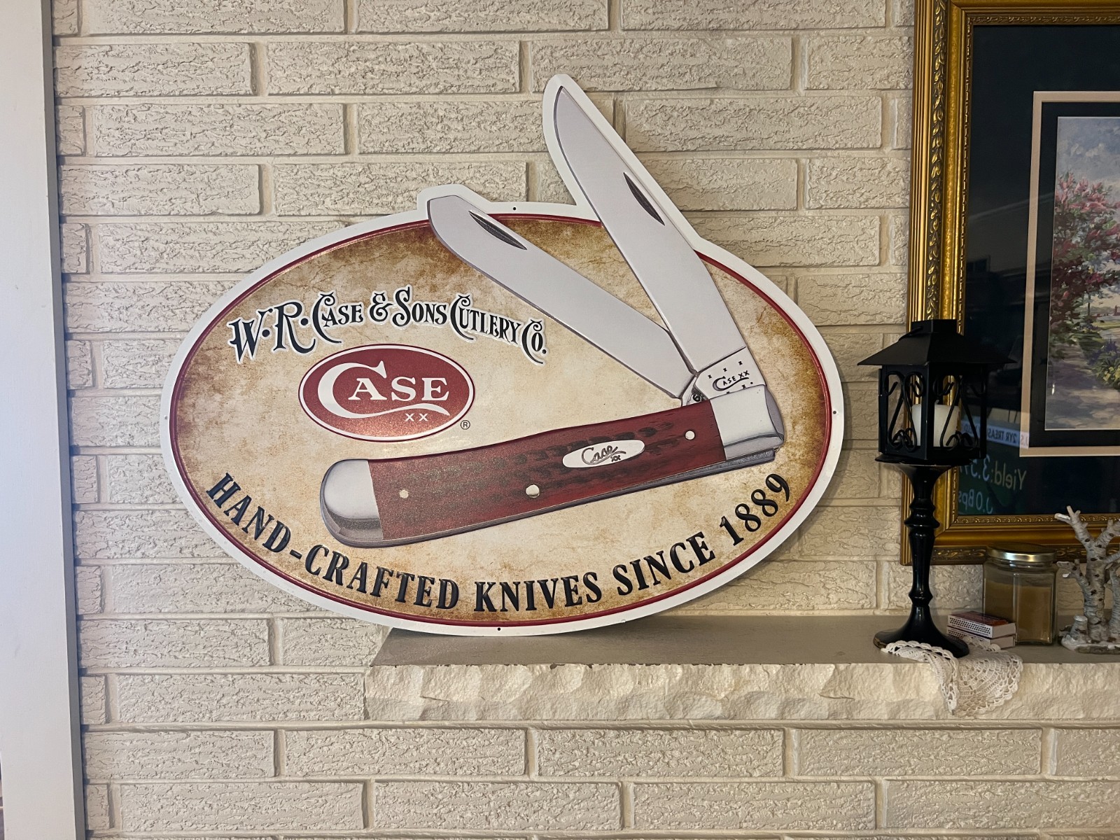 W.R. Case & Sons Embossed aluminum sign Hand-Crafted Since 1889 NOS 30\