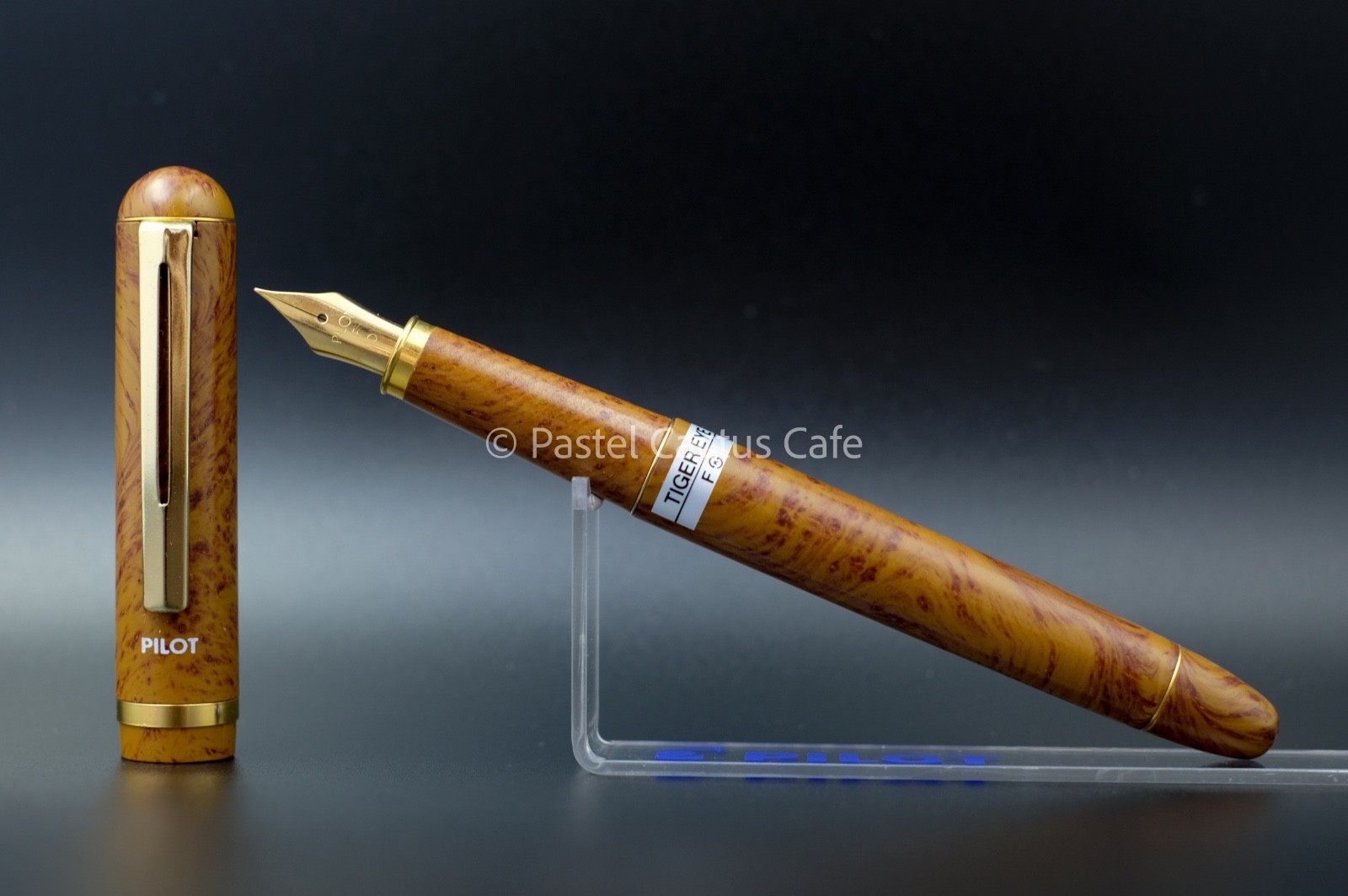 Pilot F Tiger Eye F Nib Fountain Pen NOS Vintage 1980s Korea Rare