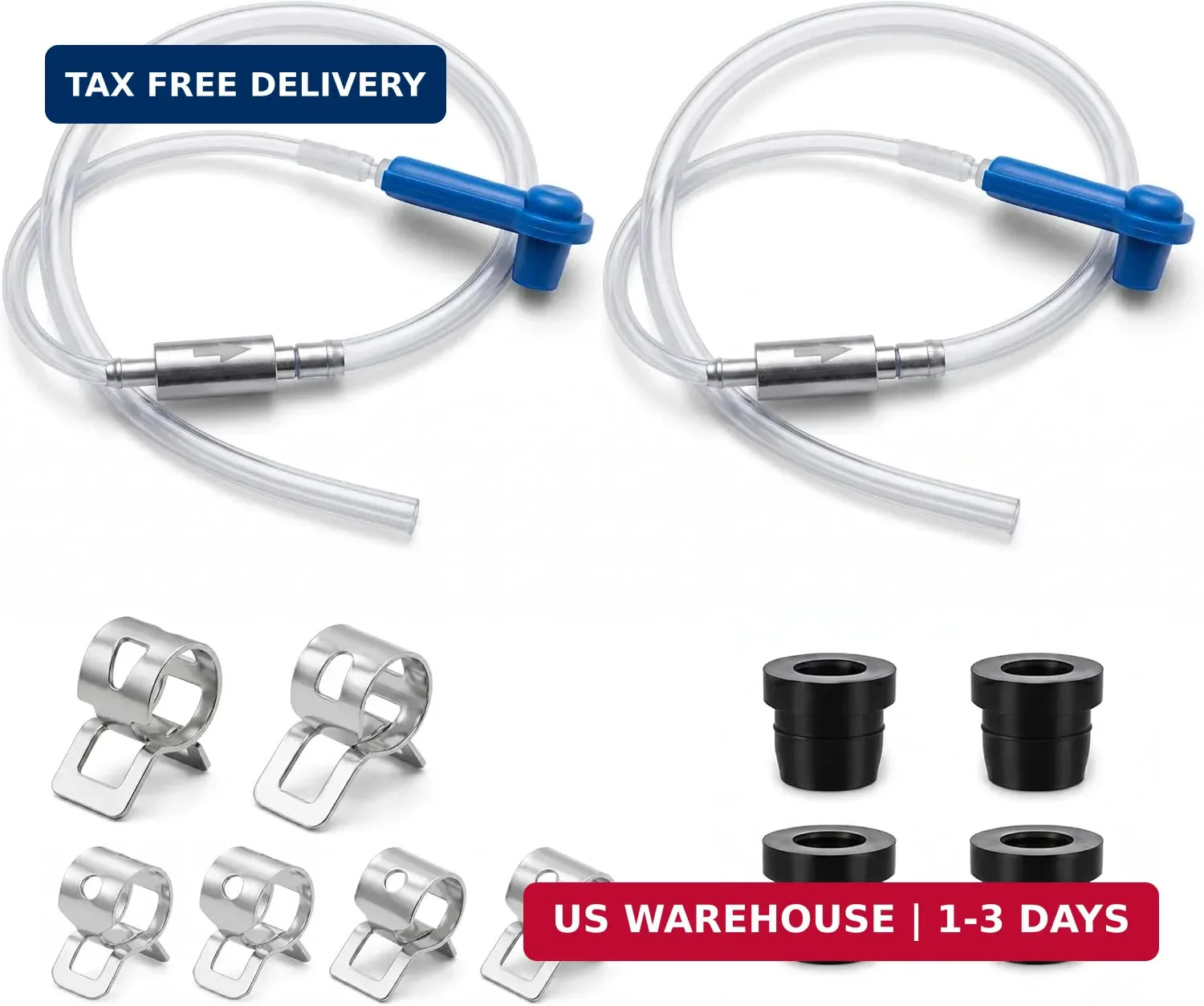 Universal Brake Bleeder Kit with One Way Check Valve, Adapter & Hose - Hydraulic Universal Brake Bleeder Kit with One Way Check Valve, Adapter & Hose - Hydraulic