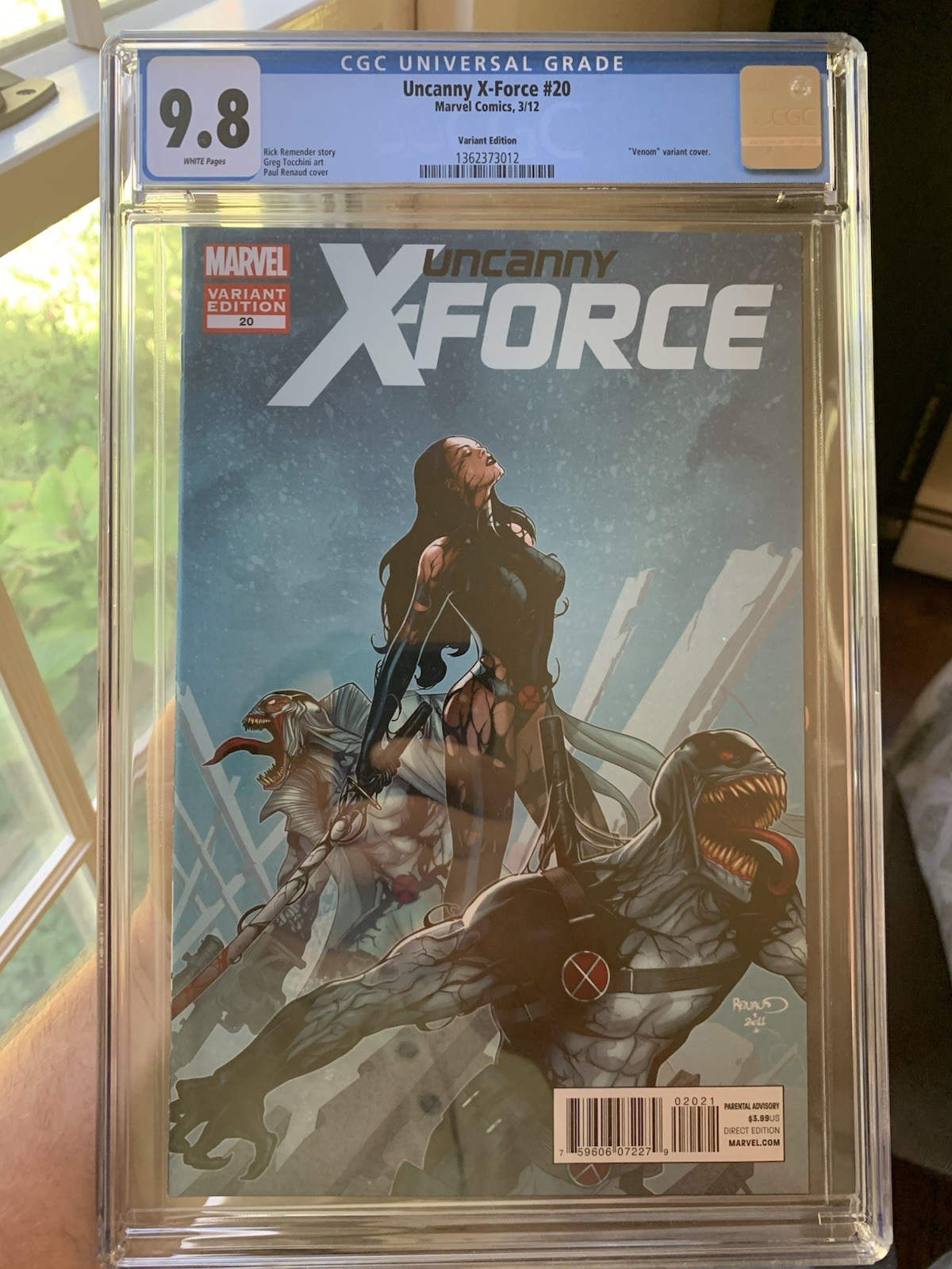 Uncanny X-Force #20 2012 Renaud Venomized Variant CGC 9.8 HTF Rare Uncanny X-Force #20 2012 Renaud Venomized Variant CGC 9.8 HTF Rare