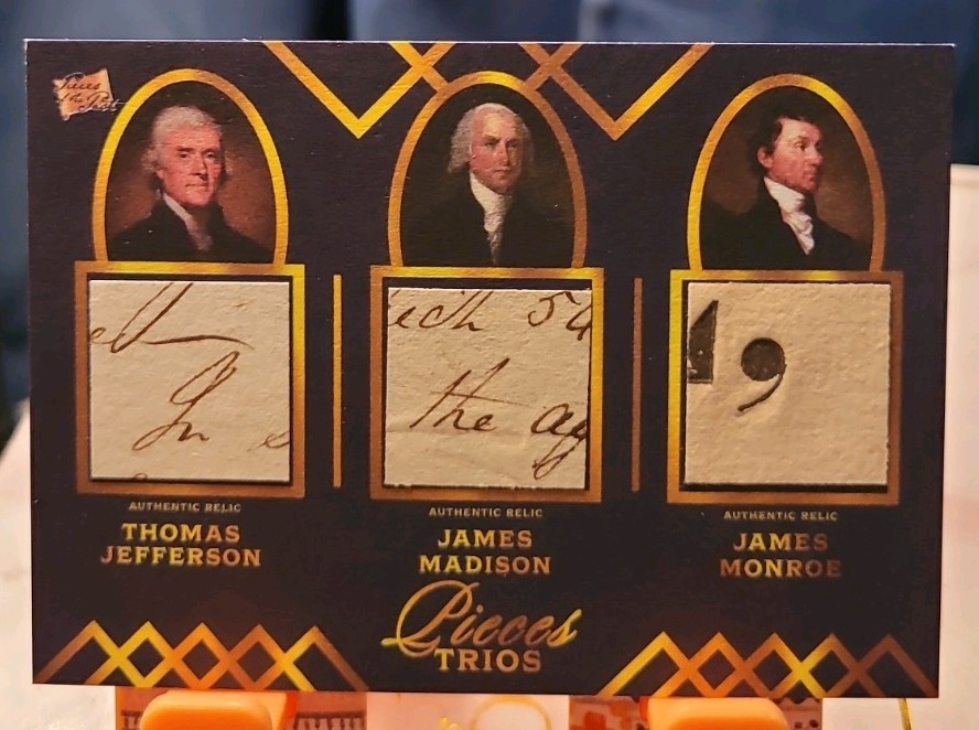 2022 pieces of the past PT-3 Pieces Trios Jefferson/Maddison/Monroe 2 with ink 2022 pieces of the past PT-3 Pieces Trios Jefferson/Maddison/Monroe 2 with ink