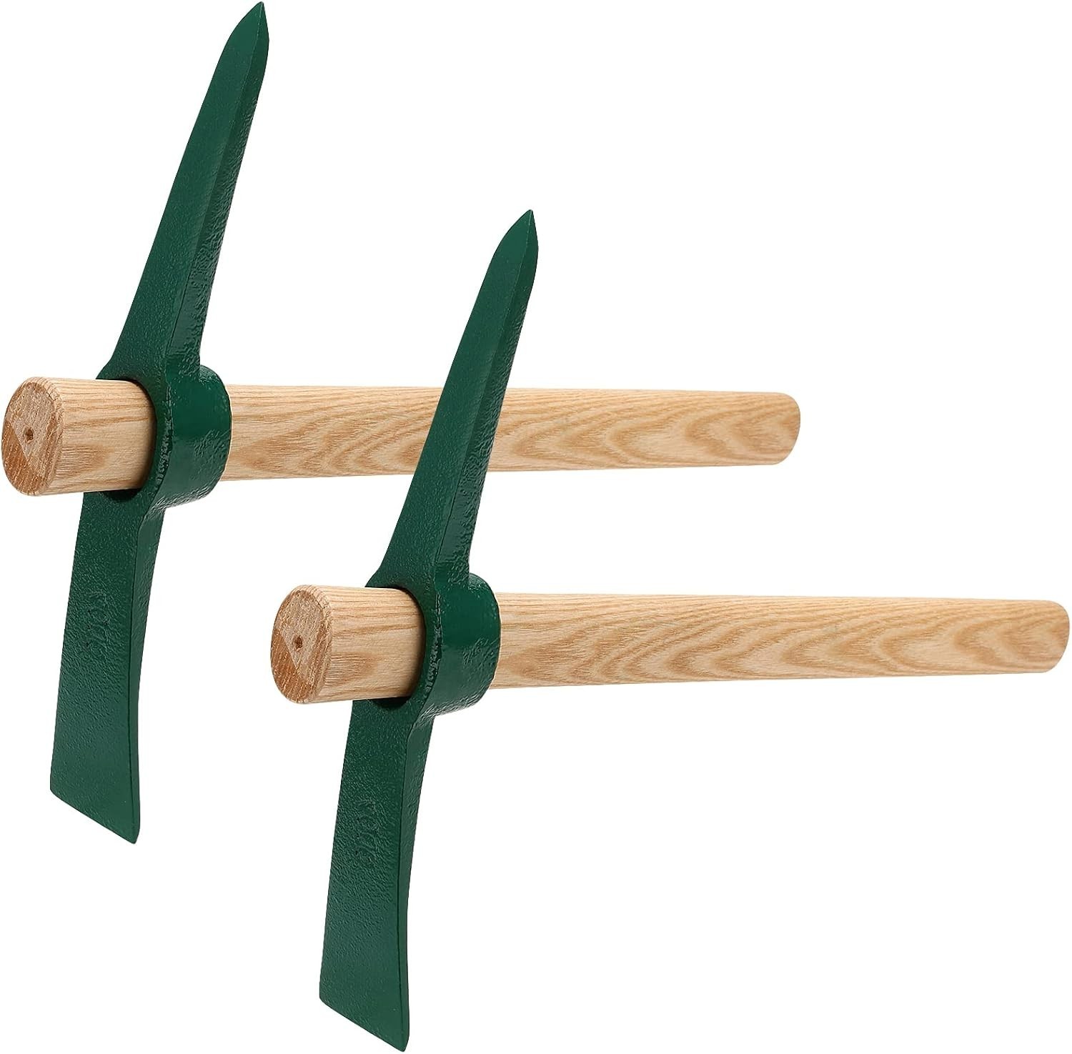 MANCHAP 2 PCS 17.7 Inch Garden Pickaxe Mattock, Small Garden Pick Axe Tool wi... MANCHAP 2 PCS 17.7 Inch Garden Pickaxe Mattock, Small Garden Pick Axe Tool wi...